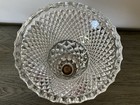 Vintage Hollywood Regency Crystal And Brass Vase Diamond Pattern 12   