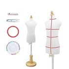 Women Mini Dress Form Mannequin- 1 3 Size Female Mannequin With Red Patch Set