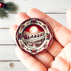 Miniature Christmas Plates Set Of 6 Ceramic Dollhouse Tableware Holiday Decor