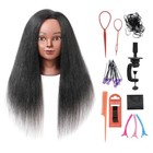 Sophire 16  100  Real Hair Mannequin Head With Stand  Hairdresser 16 Inch