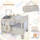 5-in-1 Baby Beside Sleeper Bassinet Portable Crib Playard W diaper Changer Beige