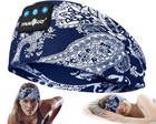  Sleep Headphones Bluetooth Headband 5 4 Wireless Headband Headphones Navy Blue