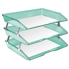 Facility 3 Tier Letter Tray Side Load Letter Size A4 Desktop File Organizer