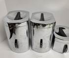 Vintage Kromex Kitchen Canister Set Sugar Flour Coffee Tea Mid Century 