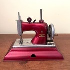 Vintage Casige Sewing Machine Red Childs Working Toy Germany British Territory