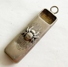 Antique Sterling Needle Holder  With Spider