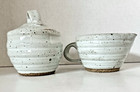 Signed Neal O   briant Raleigh  Nc Studio Pottery Creamer   Lidded Sugar Bowl Set