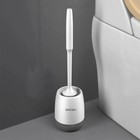 Premium Quality Bathroom Toilet Cleaning Flexible Brush And Holder Set With Lid