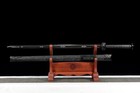 43   Black Dragon Straight Chinese Sword Double Edge Han Dynasty Jian 1095 Steel