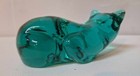 Mosser Glass Teal Laying Cat
