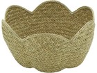 Saro Lifestyle Scalloped Seagrass Storage Baskets  set Of 3 