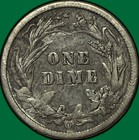 1900-o Barber Dime Silver Very Fine Vf Coin  28623