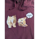 Enjoi Skateboard Men s Small Decapitated Kitty Pullover Hoodie Sweatshirt Merlot