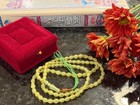 Afghan Shah Maghsoud Stone Muslim Prayer Beads  tasbeeh tasbih   Greenish Yellow