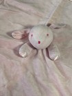 Carters Pink Sweet Baby Bunny Gingham Pleated Satin Security Blanket Rattle 18 