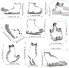 8 Pcs Cat Cookie Cutter Set Stainless Steel Cat Cookie Cutters Shapes Candy Food