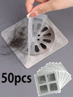 50pcs Disposable Drain Hair Catcher - Shower   Bathtub Filter Stickers