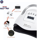 220w Uv Led Nail Lamp Auto Sensor Gel Polish Fast Curing Electric Manicure White