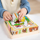 Melissa   Doug Farm Wooden Cube Puzzle With Storage Tray     6-in-1 Animal Puzzle