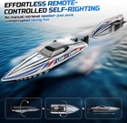 Deerc Racing Rc Boat 30mph Brushless Led Pool Toy Gift