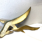 Mid Century Vtg Brass Seagulls Wall Art Hanging Mcm Bird Flying Retro 24   