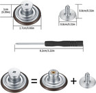 50 Pcs Jean Buttons Replacement Kit  17mm Metal Snap Denim Buttons For Pants