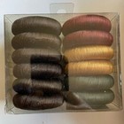 New Autumn Harvest Yarn Wrap Napkin Rings  set Of 12  Fall Colors