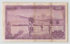 Kenya 100 Shillings 1971  P-10b  A 27 963985  Circulated  Paper Scuffs   Y3