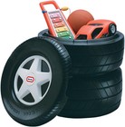 Stackable Toy Chest - Racing Tire Design  20l Waterproof Storage  Kids  Playroom