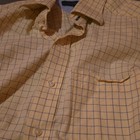 Tommy Hilfiger Men s Yellow Blue Check Regular Fit Dress Shirt  15-1 2 M  34-35