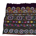 Vintage Traditional Indian Kutch Embroidery Mirror Work Wall Hanging 31x59 Boho