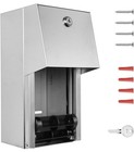 Commercial Double Toilet Paper Dispenser 304 Stainless Steel Wall Mount Locking