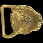 Brass Sea Shell Boho Hippie Diver Surfer Seashell 1970s Nos Vintage Belt Buckle