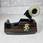 Scotch 3m Executive Desk Tape Dispenser C-41 Wood Grain Vintage Retro Usa