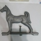 Vintage Cast Aluminum Show Horse Topper Chain-link Fence Post Mailbox