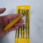 Grobet 6 Piece Needle File Set Wood Handle Lat0160 Metalworking Jewelrymaking