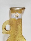 Flat Yellow Art Glass  Olive Oil Bottle Shape  Decorative Wall Decor  12x5