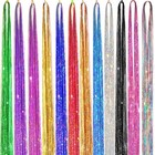 8400 Strands Hair Tinsel Kit 24 Colors 48in Heat Resistant Glitter Hair