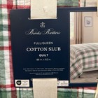 Brooks Brothers Red  Green  White Plaid Christmas Cotton Slub Full queen Quilt
