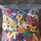 Assorted Foam Numbers   Letters Craft Shapes  Mixed Colors Bulk Lot