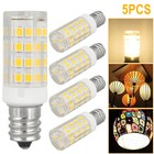 5pcs 7w E12 White Led Corn Bulb Light 6000k Candelabra Ceiling Fan Lamp Daylight