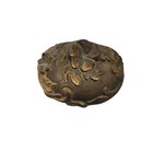 Antique Vtg Brass Bronze Casket Flower Floral Jewelry Trinket Box 2  