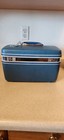 Vtg 1960s Samsonite Silhouette Train Case Biscayne Blue Mirror Cosmetic W keys