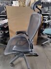 Herman Miller Aeron Mesh Desk Chair Size C Fully Adj Lumbar Black Mesh Headrest 