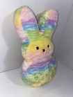 Peeps Bunny Pastel Rainbow Tie Dye Fuzzy  Plush 15  Easter Rabbit Doll Toy
