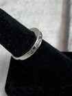 Sterling Silver Channel   set Cz Band Ring Size 8 Classic Half   eternity Design