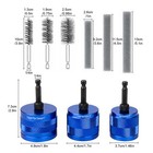 9pcs Copper Pipe Cleaner For Drill Set 1 2  3 4  1  Plumbing Cleaning Brush Kit