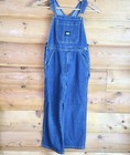 Key Kids 100  Cotton Blue Denim Bib Overalls-dark Wash  size 8 