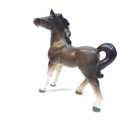 Vtg Japan Horse Small 3 5 x4  Figurine Brown  Black  White Ceramic Porcelain