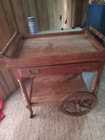 Antique  Table Cart Tray Tea Bar Liquor Server Console End Side Vintage